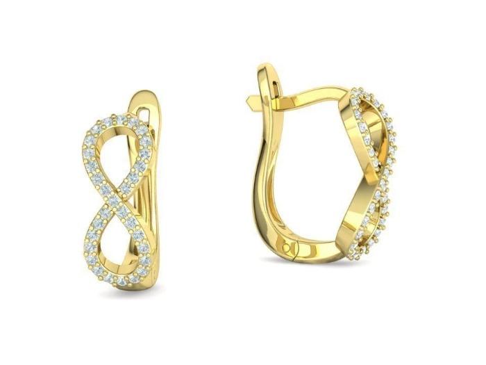 Huggie Eternity Diamond Hoop Earrings