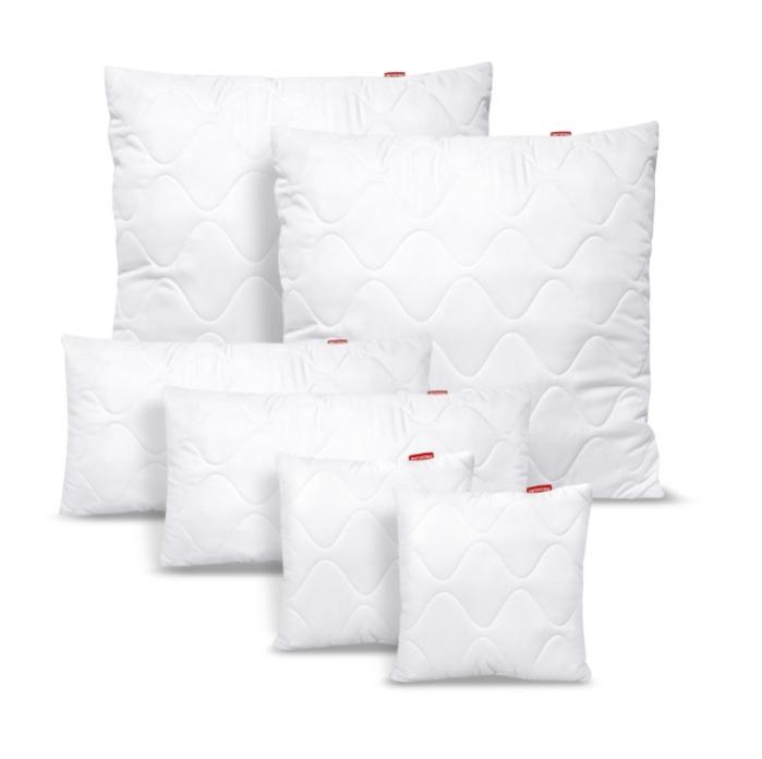 Anti-allergic microfiber pillow, quilted with silicone