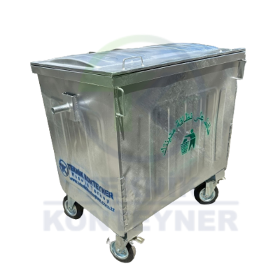 Metal Galvanized Waste Container 1100 Liters
